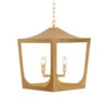 Worlds Away Modern Pagoda Lantern - Four Light Gold Leaf Cluster, Body - Gold Leaf
