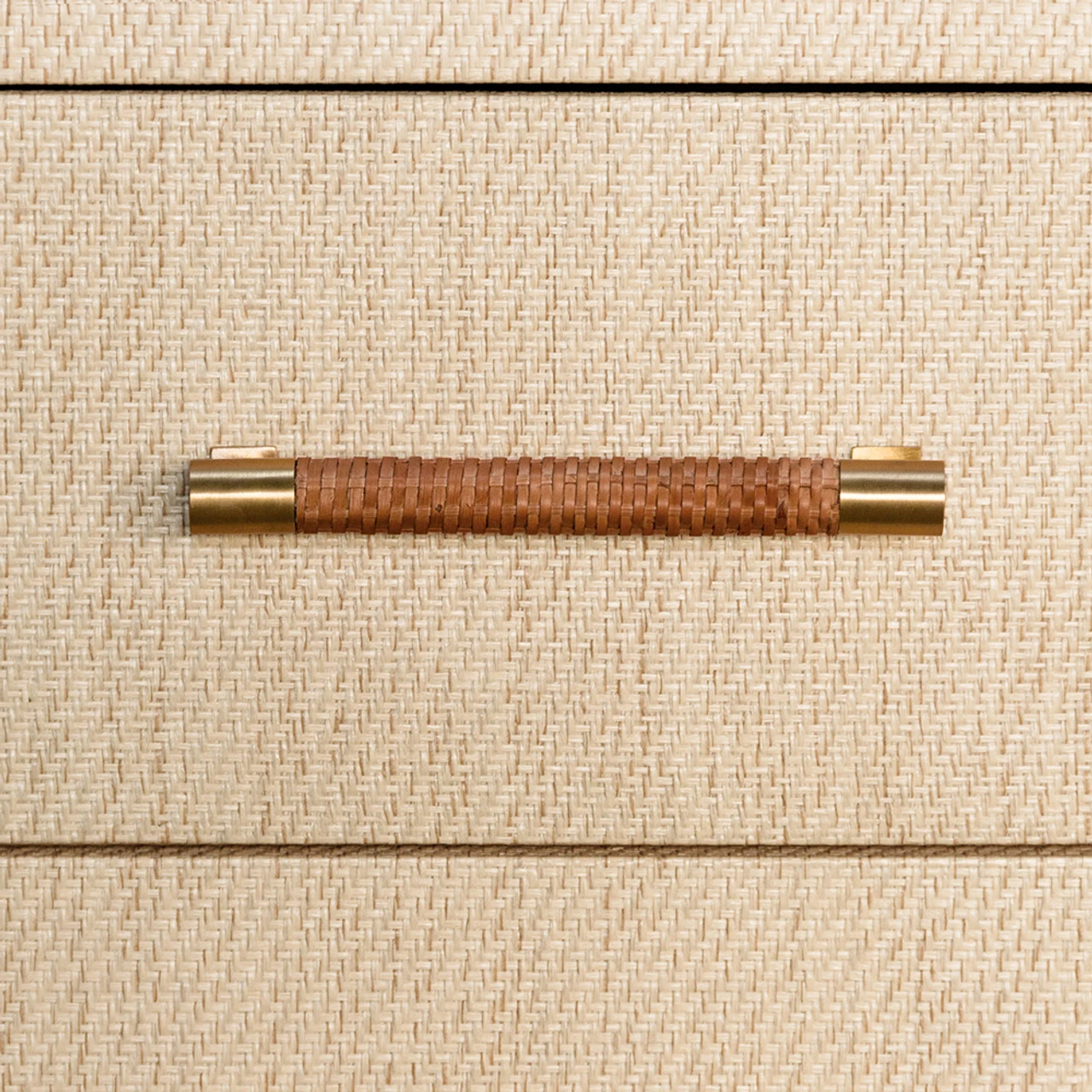 Worlds Away Rattan Wrapped Handle - Antique Brass End Caps 1 Worlds Away Rattan Wrapped Handle - Antique Brass End Caps