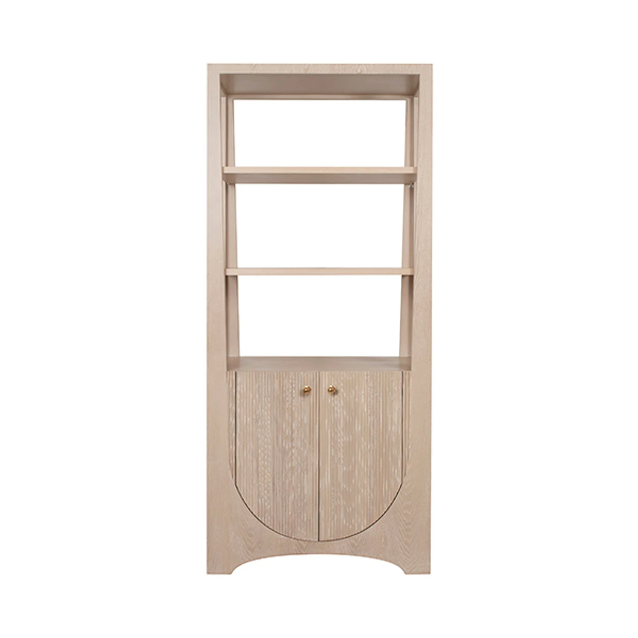 Worlds Away Etagere - Two Door Fluted Cabinet - Cerused Oak 8 Worlds Away Etagere - Two Door Fluted Cabinet - Cerused Oak - Image 8
