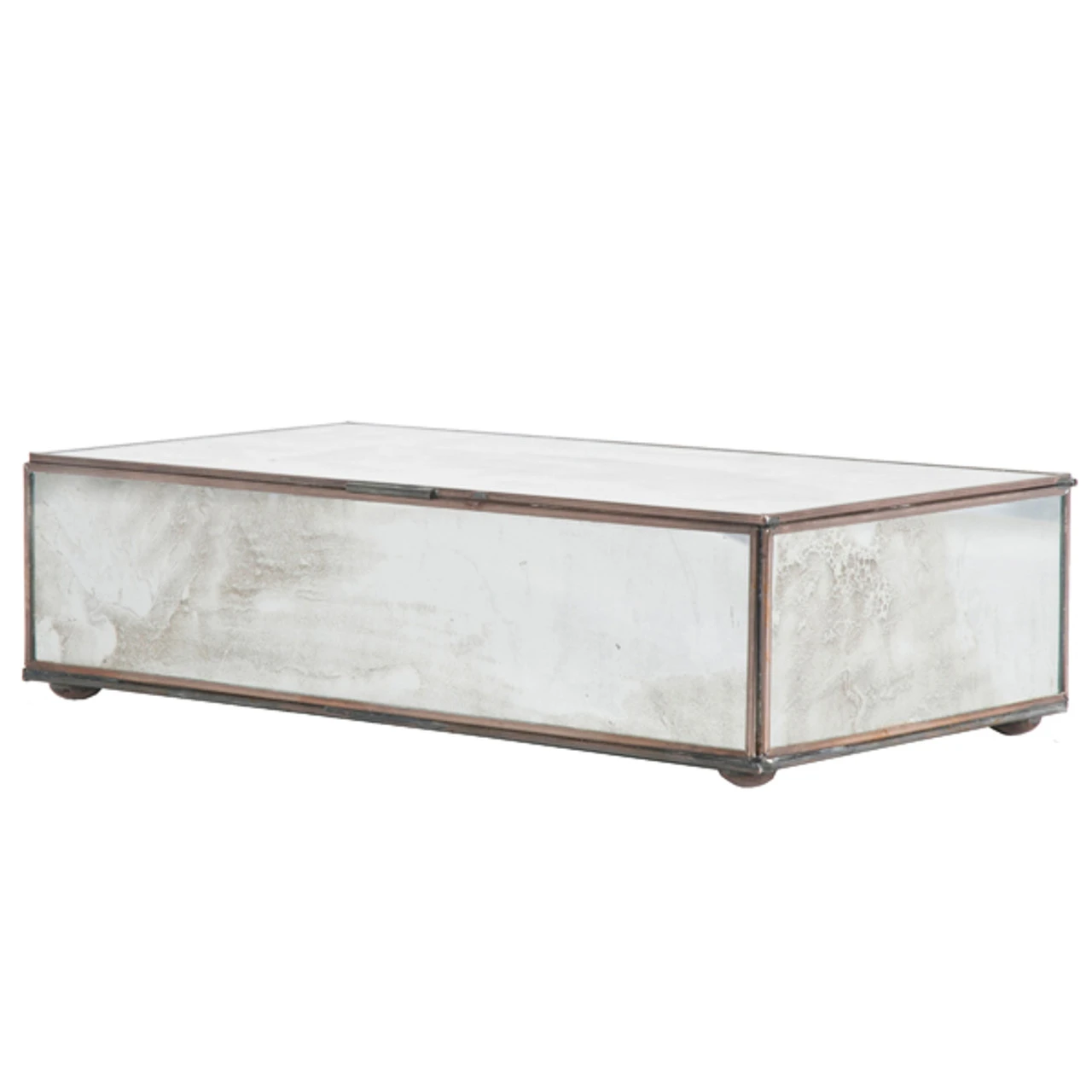 Worlds Away Medium Rectangular Box With Antique Mirror 2 Worlds Away Medium Rectangular Box With Antique Mirror - Image 2