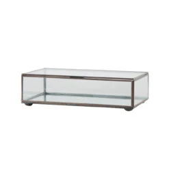 Worlds Away Small Rectangular Box With Clear Glass