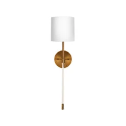 Worlds Away Bristow Sconce - Acrylic/Antique Brass/White Linen -Worlds Away WA bristow abr 45784.1538509613 ni 51579.1707478930