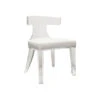 Worlds Away Duke Chair - Acrylic/White Linen