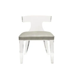 Worlds Away Duke Chair - Acrylic/Faux Shagreen/Grey -Worlds Away WA duke gry 93264.1538509340 ni 76870.1718991403