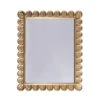 Worlds Away Eliza Mirror With Scalloped Edge Frame In Gold Leaf