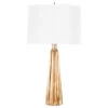 Worlds Away Hensley Gold Leaf Tassel Lamp Base With 17 Inch Diameter White Shade
