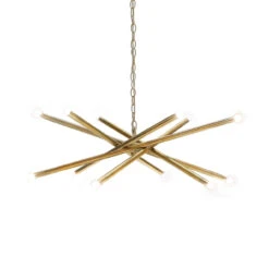 Worlds Away Luisa Chandelier - Antique Brass
