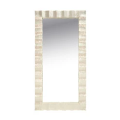 Worlds Away Milo Mirror - Rectangle/Capiz
