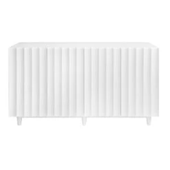 Worlds Away Odette White Lacquer 4 Door Scalloped Front Cabinet -Worlds Away WA odette wh 2 90184.1538508487 ni 23387.1719005626