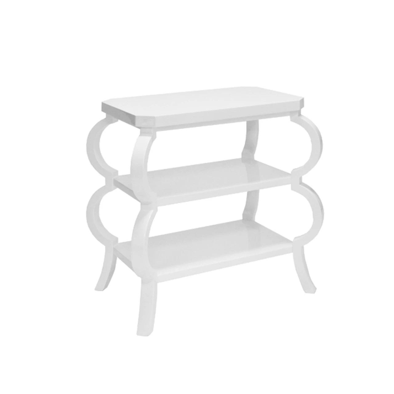 Worlds Away Olive Side Table - White Lacquer 1 Worlds Away Olive Side Table - White Lacquer