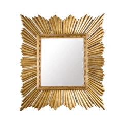 Worlds Away Raymond Extra Large Raymond Mirror In Gold Leaf