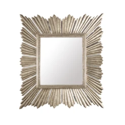Worlds Away Ex Large Raymond Mirror - Champagne Silver Leaf