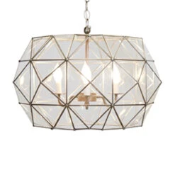 Worlds Away Rozz Tin And Clear Glass Chandelier