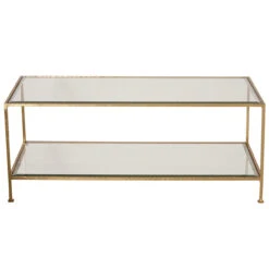 Worlds Away Taylor Hammered Gold Leaf Rectangular Coffee Table With Beveled Glass Shelves 11 Worlds Away Taylor Hammered Gold Leaf Rectangular Coffee Table With Beveled Glass Shelves -Worlds Away WA taylor g 53279.1538506874 ni 56467.1707478892
