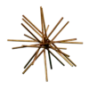 Worlds Away Urchin 12" Diameter Iron Rod Asterisk In Gold Leaf