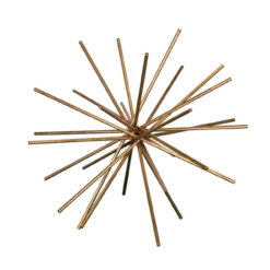 Worlds Away Urchin 16" Iron Asterisk In Gold Leaf
