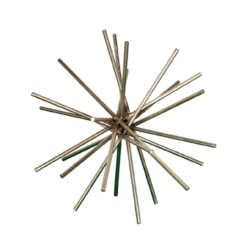 Worlds Away Urchin Silver Leafed Iron Asterisk