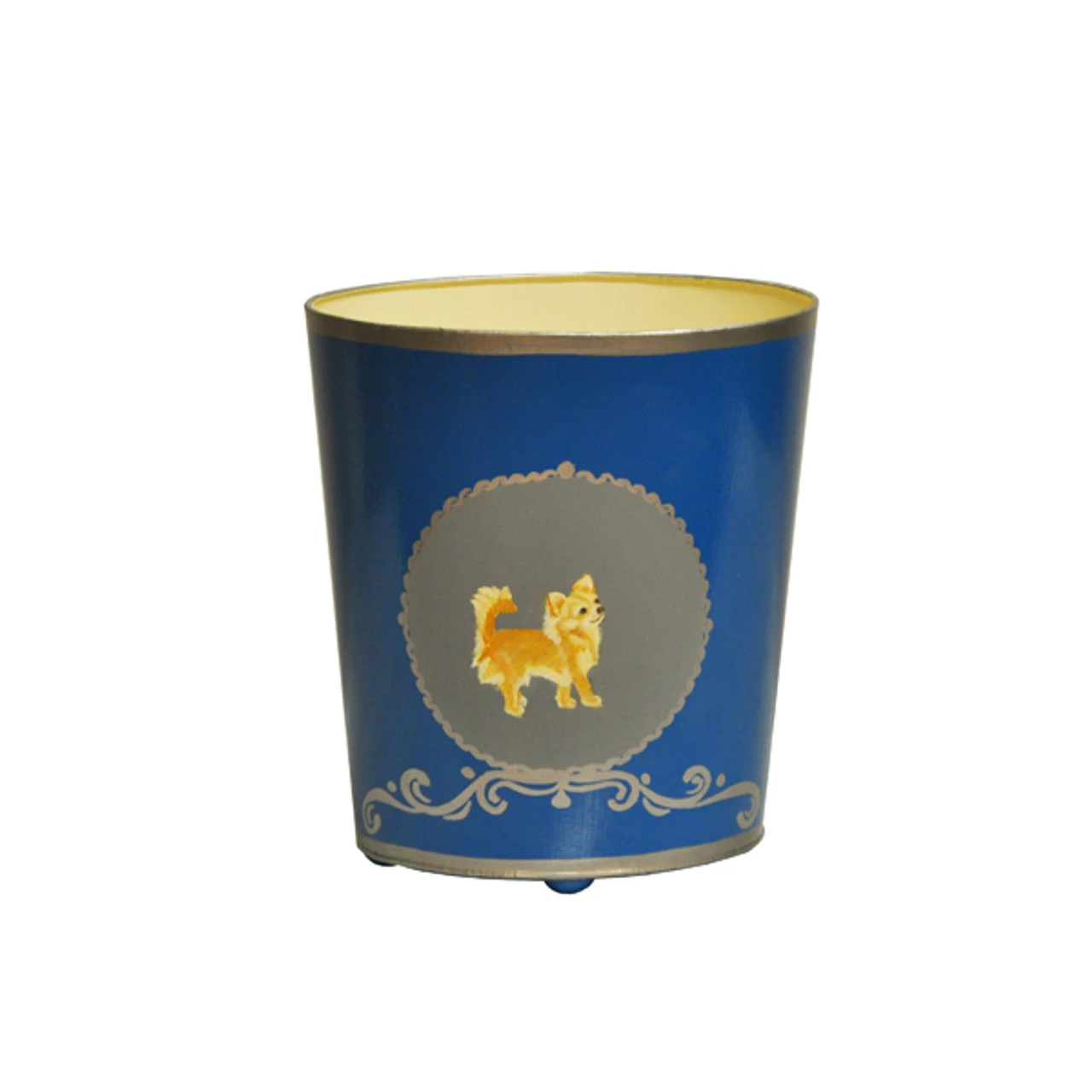 Worlds Away Wbchihuahua Wastebasket - Hand Painted 1 Worlds Away Wbchihuahua Wastebasket - Hand Painted