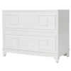 Worlds Away Oriental 2 Drwr Chest White Lac